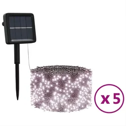 Solarna vilinska svjetla 5 kom 5 x 200 LED topla bijela