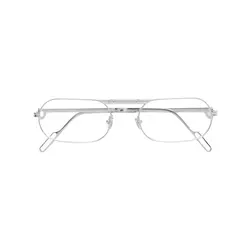 Cartier-oval lens glasses-unisex-Silver