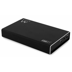 Ewent vanjsko kućište za HDD/SSD 6,35 cm (2,5"), USB-C 3.1, SATA3, ALU, crno