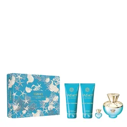 Versace Ženski poklon set Dylan Turquoise EDT 100 ml+gel za tuširanje 100 ml+bodi losion 100 ml+mini 5 ml