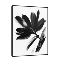 Canvas Slika na platnu Crno beli cvet II, Sa ramom, 45 x 60 cm, Crni