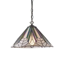 Endon 63937 - Luster na lancu Tiffany ASTORIA 1xE27/60W/230V prečnik 40 cm
