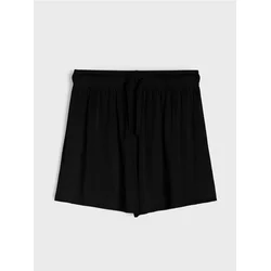 Sinsay - Rebraste kratke pantalone - crno