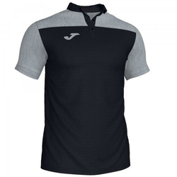 Joma Polo Shirt Hobby II Black-Grey S/S