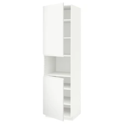 METOD Vis.orm.mikrotal2vrat/policama, bela/Voxtorp matirano bela, 60x60x220 cm