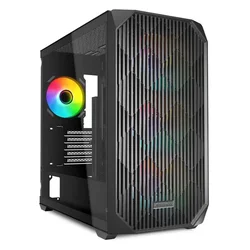 Sharkoon MK3 RGB microATX okno črno ohišje