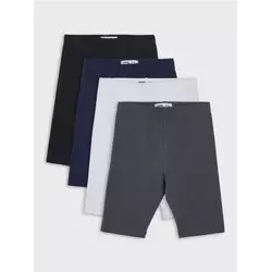 Sinsay - Basic pamučne biciklističke helanke 4 pack - šareno