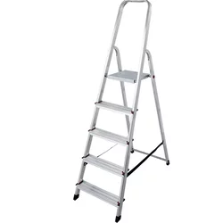 KRAUSE Kućne aluminijumske merdevine CORDA 000729, 1.60m, Hrom