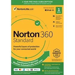 Norton 360 Standard 10GB - 1 Device 1 Year - Norton Key GLOBAL