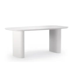 Miza Burleson 345 Bela, 76x90x180cm, MDF plošča, MDF plošča