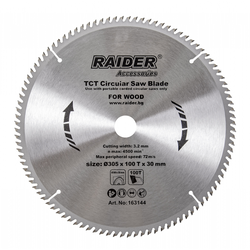 Raider 163144 Testera za cirkular za drvo, O305x100Tx30mm