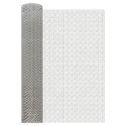 Mrežna tkanina 60 x 500 cm 6 Mesh Nehrđajući čelik 201 Srebrna