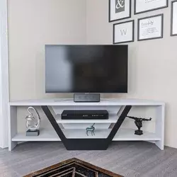 Hanah home TV Komoda Sares Belo-Crna