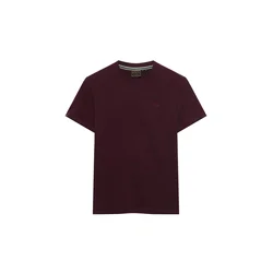 Superdry & Co Majica Essential Serif vinsko rdeča