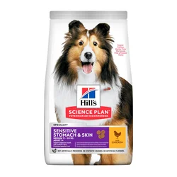 HILLS Hill’s Science Plan Dog Adult Medium Sensitive Skin&Stomach Piletina 14kg 3+1 GRATIS