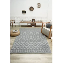 Conceptum Hypnose Tepih 830B, Pravougaoni, 100 x 400 cm, Sivi