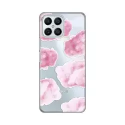 TELEMPIRE Silikonska maska Print Skin za Honor X8 Pink Clouds providna