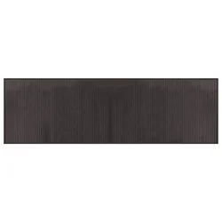 Vidaxl Preproga pravokotna temno rjava 60x200 cm bambus