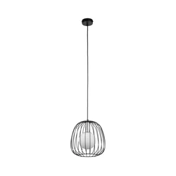 Luster na sajli BELL 1xG9/12W/230V prečnik 24 cm crna/sjajni hrom