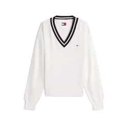 Tommy Jeans Pulover črna/bela