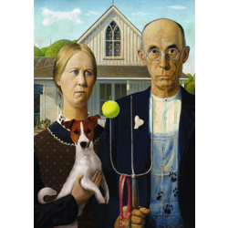 Trefl Uganka American Gothic: Dog Edition 500 kosov