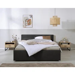 Livetastic OBLAZINJENA POSTELJA 160 cm  x 200 cm , les, kovina, umetna masa, tekstil antracit
