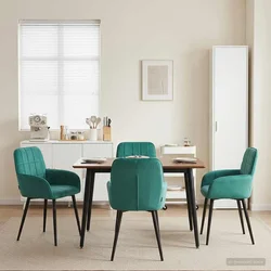 Trpezarijske stolice 4 pcs Baršun Tirkizna 57 x 50 x 85 cm
