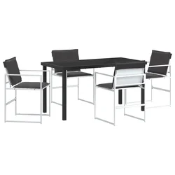 Vrtni set za objed 5 pcs Bijela 140 x 70 x 73 cm