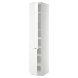 METOD Visoki element s policama/2 vrata, bela/Ringhult bela, 40x60x220 cm