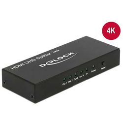 Razdjelnik DELOCK, HDMI-A 19 (Ž) na 4 x HDMI-A 19 pin (Ž), 4K