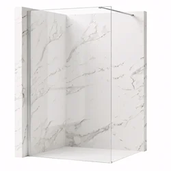 Stena za prhanje Rea Flexi Transparent/Chrome 90