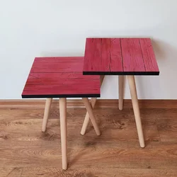 Hanah Home Set klub stočića 2Shp128, 2 komada, Ciklama