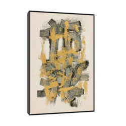 Canvas Slika na platnu Apstraktni motiv, Ulo Sooster, Sa ramom, 40 x 60 cm, Crni