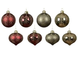 Dekordom dekoracija - hanging bauble glass 8cm 071814 - assorted - kmg ( 045648 )