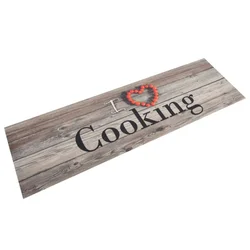 Kuhinjski tepih perivi s natpisom Cooking 45x150 cm baršunasti