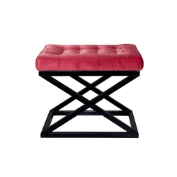 Atelier del Sofa Tabure 50x42x40cm, Crno-Crveno