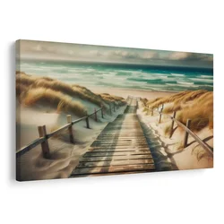 Slika peščene sipine in morski horizont - 90x60