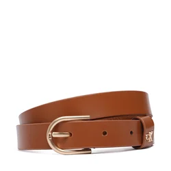 Ženski pas Calvin Klein Rounded Buckle Ck Loop LV04F7107G Rjava