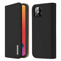 DUX DUCIS Wish Bookcase futrola od prave kože za iPhone 12 Pro Max crna