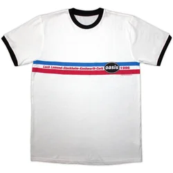 Oasis 1996 Tour Horizontal Stripes (Ringer) White S Majica
