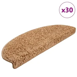 Prostirke za stepenice 30 kom 65x21x4 cm bež poluokrugle velike