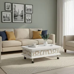 Hanah Home Sto za dnevnu sobu Adt 90x40x60 cm, Beli