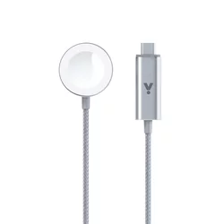 iSTYLE USB-C Fast Magnetic Charger za Apple Watch 1.2m - silver
