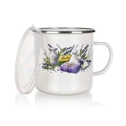 Banquet Emajliran vrč 700ml LEVANDULE s plastičnim pokrovom
