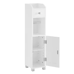 Songmics Kopalniška omarica 20x18x76.7 cm Bela