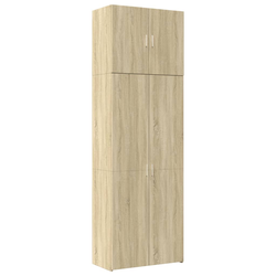 Visoka komoda boja hrasta 80x42,5x249 cm od konstruiranog drva