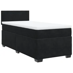 Vidaxl Box spring postelja z vzmetnico črna 90x200 cm žamet