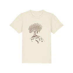 Life-Tree Majica Kids Unisex Hanging On naravno bela