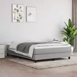 Madrac s džepičastim oprugama srednje tvrdoće svjetlosivi 140x190x20 cm tkanina