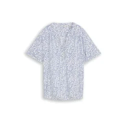 TOM TAILOR Bluza temno modra/bela